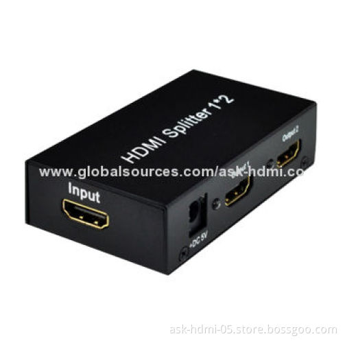 HDMI Splitter, 1x2 Metal House EP Chipsets with 3D Supported